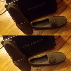 Boys suede Ralph lauren loafer